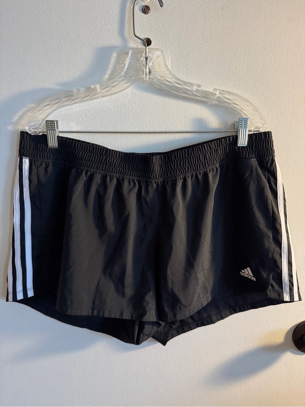 Adidas Women's Pacer 3-Stripes Woven Aeroready Black Athletic Running Shorts XL